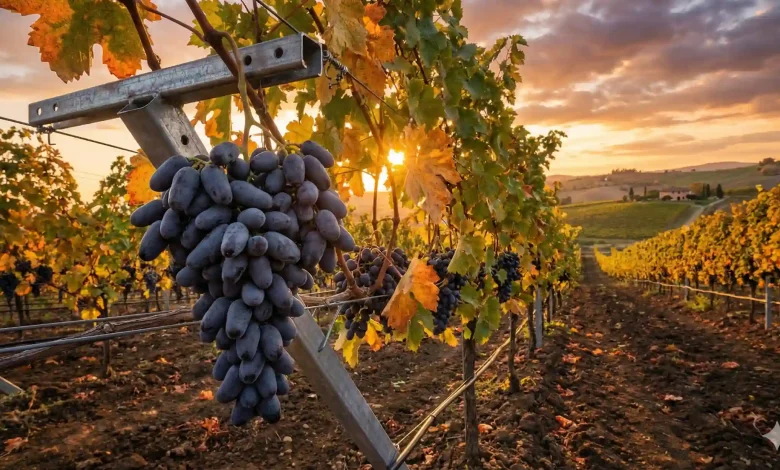 "سرمایه گذاری روی الماس سیاه؛ راهنمای جامع کاشت و سودآوری نهال انگور اتوم رویال"